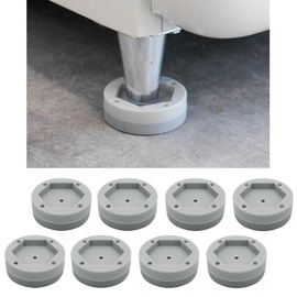 [What'sUp?] Anti Vibration Pads for Washing Machine- Washer Dryer Noise Reduction& Shock Absorbing Rubber Feet - Heavy Duty Anti-Slip Pads for Furniture, Appliances, and Equipment- 8 Pack for Home Use