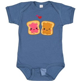 inktastic Peanut Butter and Jelly Baby Bodysuit Newborn Indigo 45a1a