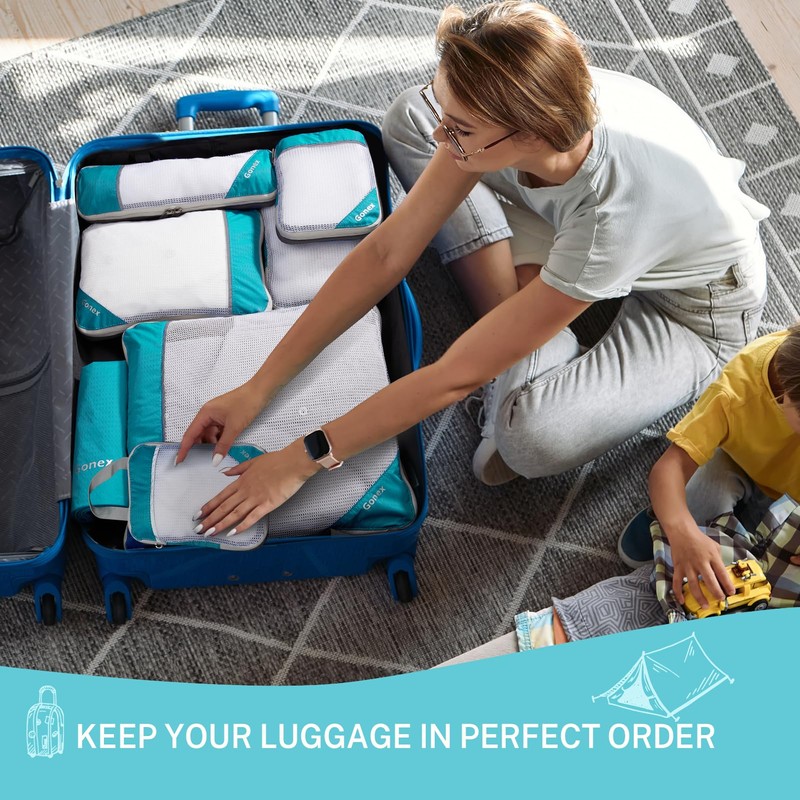 Compression Packing Cube 6 Pieces, Gonex Robust & Durable |