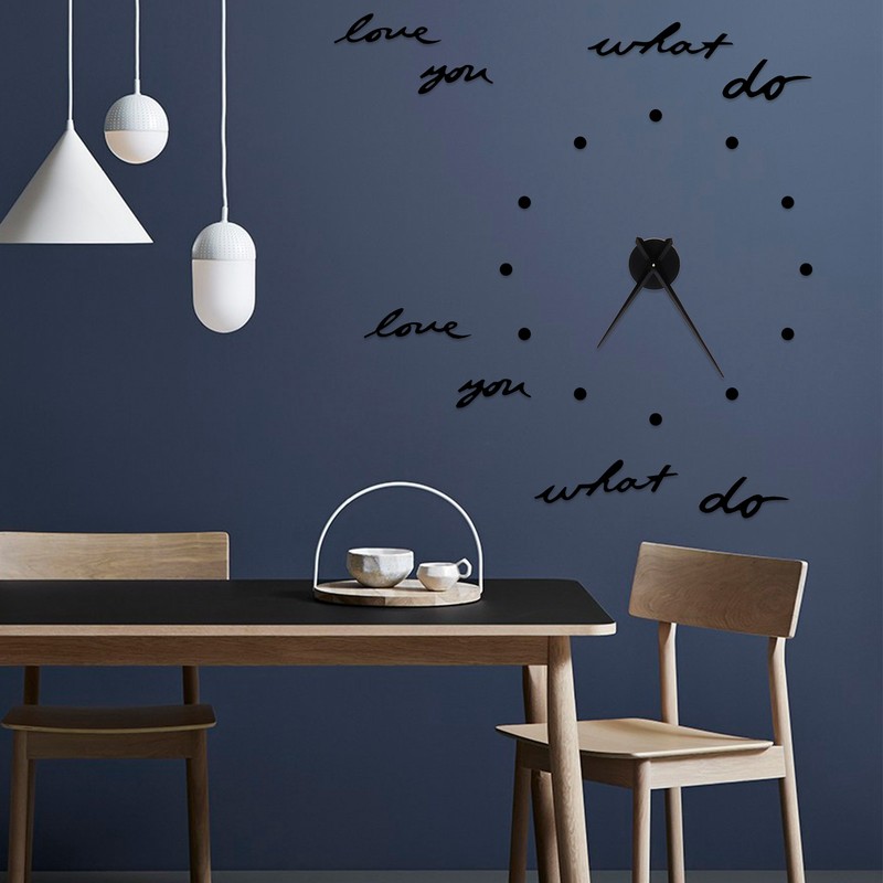 Innovative DIY Wall Clock Stylish Mirror Surface Sticker Clock Modern