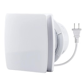 Ventilador de escape de 18 W, extractor de ventilación antirreflujo, válvula de retención de ventana y ventilador de ventilación de montaje en pared para cocina, baño, invernadero, garaje, 141 CFM (6 pulgadas/110 V/blanco)