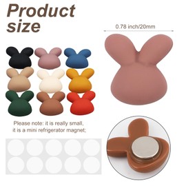 9pcs Strong Fridge Magnets, Mini Cute Rabbit Design Resin Locker Magnets Colorful Matte Whiteboard Magnets Refrigerator Decorative Magnetic Pins for Map, Memo, Kitchen, Office, Easter