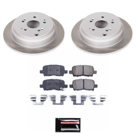PowerStop Rear Brake Kit For Honda Odyssey 2002-04 - Ceramic Brake Pads + Semi Coated Rotors Replacement, SC5502