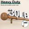 QDWIS Wood Curtain Rods for Windows 48 to 84 Inch,