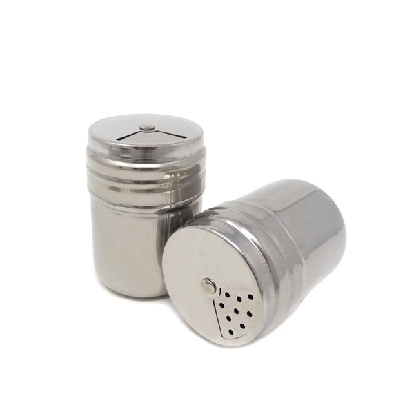 Honbay 2PCS Stainless Steel Dredge Salt Sugar Spice Pepper Shaker