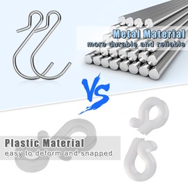 Hysagtek Metal Mini Gutter Hang Hooks Christmas Lights Ornament Hook Weatherproof Light Clips Hooks for Hanging Xmas Decoration Outside String Lights, Party Decorations, 30 Pcs