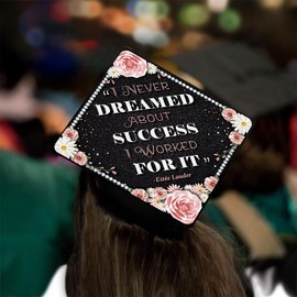 Dreamed About Success Grad Cap Topper, Grad Cap Decorations and Graduation Accessories, Grad Hat Designs