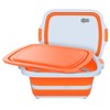 2-Pack XL Collapsible BBQ Prep Tub with Built-In Cutting Board,