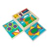 Melissa & Doug Beginner Wooden Pattern Blocks Educational Toy With