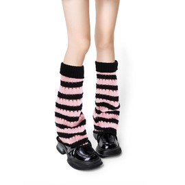 XEPST Leg Warmers Y2K Harajuku Leg Warmers Kawaii Leg Warmers for Girls Women, Lolita Knit Y2K Leg Warmer Socks Gothic Leg Cover for Y2k 80s Cosplay Accessories