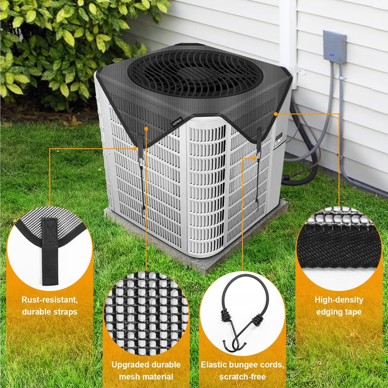 Kipiea Central Air Conditioner Mesh Covers for Outside Units, Top
