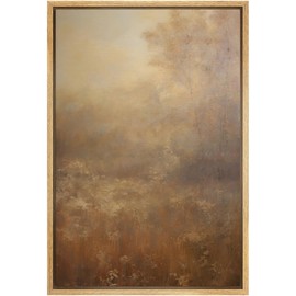 SIGNFORD Framed Canvas Print Wall Art Autumn Hues Warm Toned Landscape Illustrations Modern Art Decorative Bohemian Relax/Calm for Living Room, Bedroom, Office - 16"x24" NATURAL