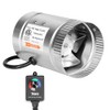 iPower 6 Inch Inline Booster Duct Fan with Speed Controller,