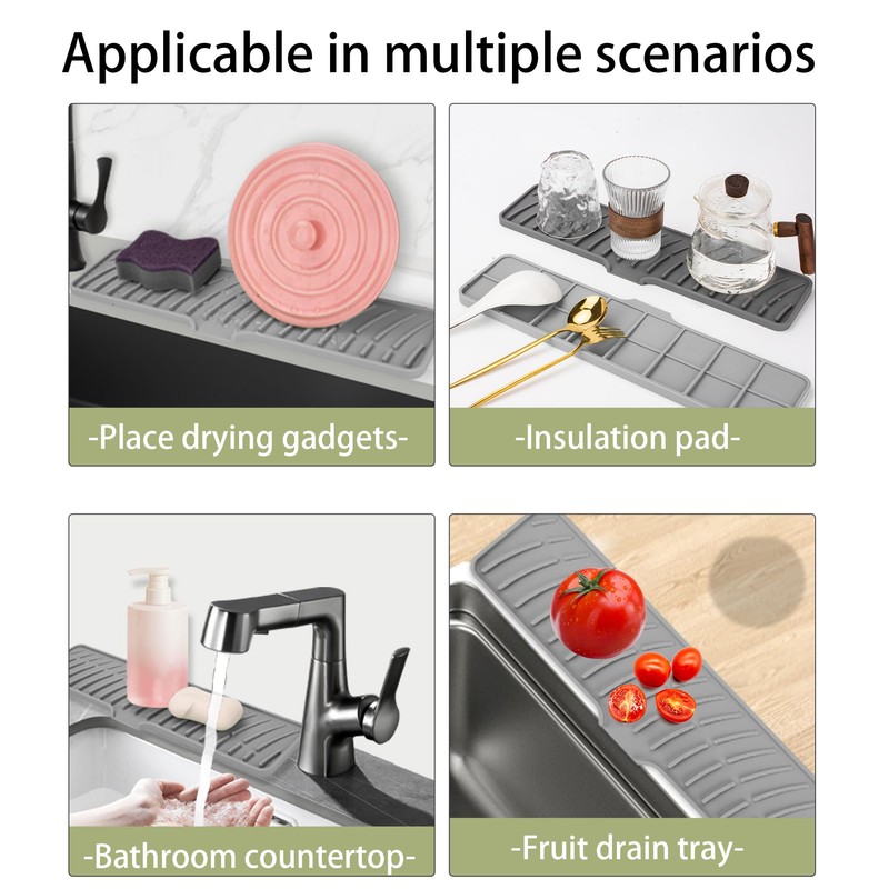 Volminex Tap Mat for Kitchen Sink (Green, 60 cm)