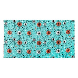 Michael Miller Mid-Century Modern Atomic Turquoise Quilt Fabric By The Yard, Turquoise
