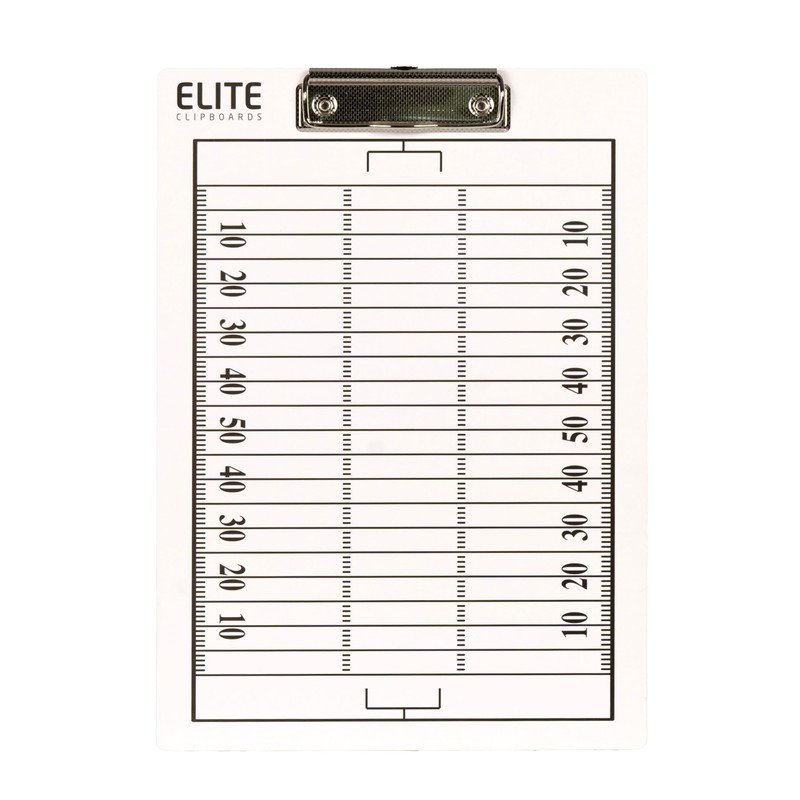 Elite Clipboards Football White Dry Erase Coaches Clipboard | Double-Side