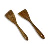 2Pcs Wooden Spatulas for Cooking 12.5 Inch Long Handle Kitchen
