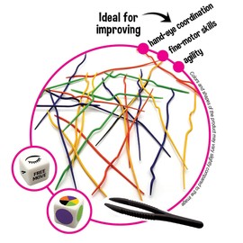 RandomLine of Creative Things: Squiggle Sticks - Pick-Up Sticks Game with A Twist, Fine-Motor Skills & Agility, Family, Kids Ages 6+, 2-6 Players