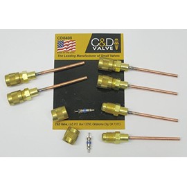 C&D Copper Tube Access Valve 1/8" CD8408 Package of 6
