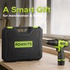 POWKITS POWKITS Cordless Drill Tool Set: 12V Power Drill Tool