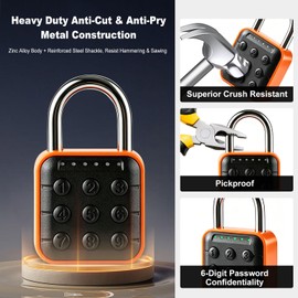 Relihom Gym Locker Lock, IP67 Waterproof Combination Lock for Locker, Digital Lock for Locker with Code,High Security Keyless Entry Padlock for Gym, School, Gates, Storage Box