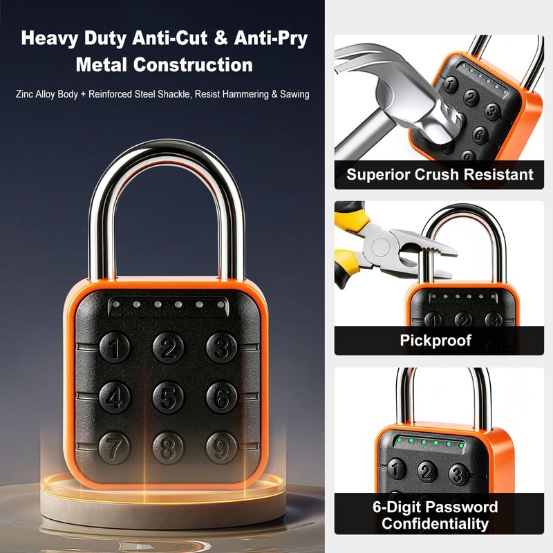 Relihom Gym Locker Lock, IP67 Waterproof Combination Lock for Locker,