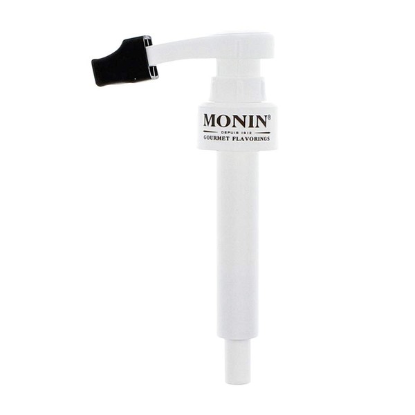 Monin - Syrup Pump, Only Compatible with 750 Milliliters Glass Bottles of Monin Syrup, Tip Cover Included, Approximately ¼ Fluid Ounce Per Pump