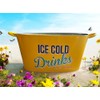 Retro Large Ice Cold Drinks Metal Bucket, Oval Party Beverage
