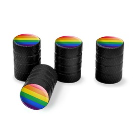 GRAPHICS & MORE Rainbow Pride Gay Lesbian Contemporary Tire Rim Wheel Aluminum Valve Stem Caps