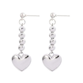 HXH Hisoka Earrings - Star and Teardrop Anime Stud Earrings - Gifts For Christmas, Cosplay, Comic Con, Dress Up Party (silver heart drop)