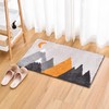 Grey Mountains Bath Rug, Soft Water Absorbent Non Slip Mat,