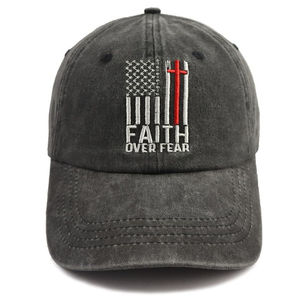 Christian Gifts for Men Women, Faith Over Fear American Flag