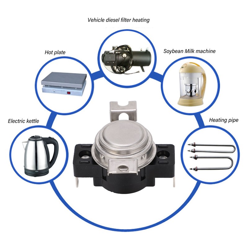 2Pcs Thermostat Switch Sensitive Auto KSD302R Dual Metal Plate Temperature