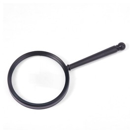 SUPERFINDINGS 10X Handheld Magnifying Glass Black Magnifier with Aluminum Handle 85mm Shatterproof Lens Decorative Reading Magnifying Lens for Reading Close Work Inspection Seniors