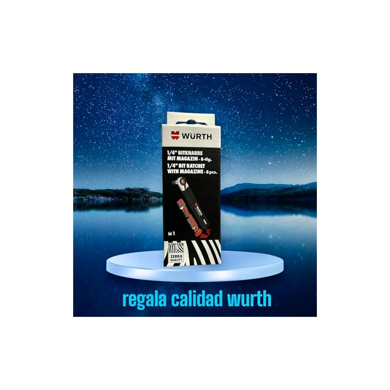 Wurth Ratchet Wrench 1/4 Inch Extra Flat 6 Prong Limited