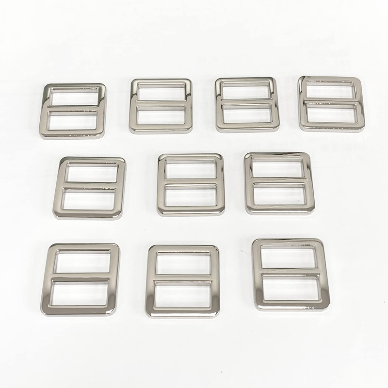 aoozleny 10pcs Zinc Alloy Slider Tri-Glide Buckle Triglide Adjustable Buckle