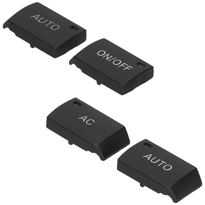 4pcs Air Conditioning Switch Covers A/C AUTO ON/OFF Plastic Black