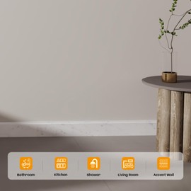 Adolif Carrara White Marble Baseboard Trim Molding, 4.5"X12" Polished Wall Base Moulding for Kitchen Bathroom Wall Floor Shower, 4 Pcs