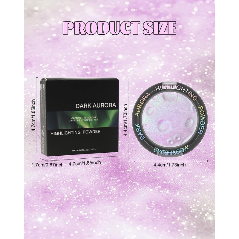 Chameleon Eyeshadow Palette, Glitter Purple Holographic Metallic Eye Shadow