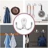 Pangutiandi 10 Pcs Wall Hooks Coat Hooks Double Clothes Hooks