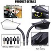 DREAMIZER Universal 8mm/10mm Black Irregular Shape Motorcycle Rear View Mirrors