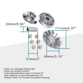 GOOFIT Motorcycle Complete Variator Roller Assembly Replacement For GY6 125cc 150cc Scooter 152QMI 157QMJ