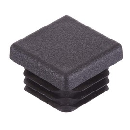 16 Pieces - Variety of Sizes - Square Tube Ribbed Inserts End Caps Stoppers Plugs for Table Chair & Furniture Legs by Lifeswonderful (20mm, Black)