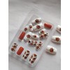 24 Pcs Square Press on Nails Fall Short Fake Nails