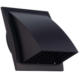 Ventilation Grille Diameter 150 mm Anthracite Exhaust Hood Ventilation with Backflow Flap Plastic Exhaust Air Supply Air Hood