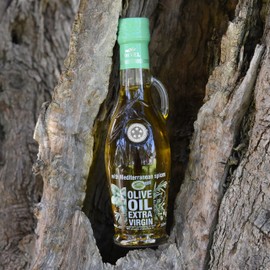 Extra Virgin olive oil with Mediterranean herbs, KORVEL, glass bottle Amphora 250 ml, 8.45 fl oz
