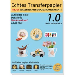 TransOurDream Real Inkjet Transfer Paper, Water Slide Film