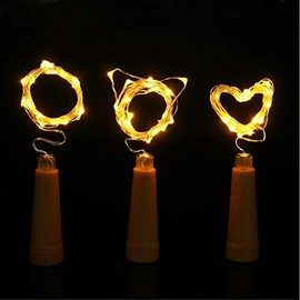 Cadena de luces para botellas de vino, paquete de 12 luces LED de 36.5 pulgadas AAA alimentadas con pilas AAA para botellas de vino, decoración de mesa, Navidad, boda, fiesta, estudio, decoración de