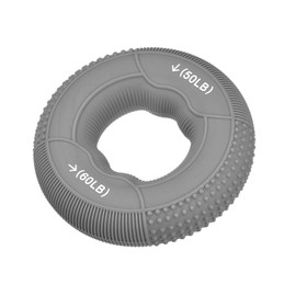 uxcell Hand Grip Strengthener, 2.95" 50-60 Lbs Silicone Rings Fingers Forearms Exercise Grip Trainer for Rock Climbing Athletes Workout, Gray
