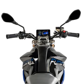 APEBAZY Hand Grips 7/8'' 22mm Aluminum and Rubber Gel Motorcycle Grips Non Slip Universal Handlebar Grip for Motorbike (Black)